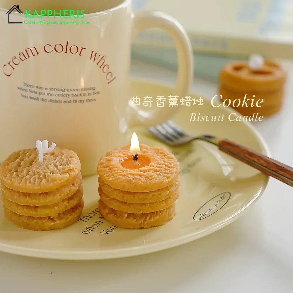 Delightful Cookies Guest Gift Candles - Scented Mini Candles for Home Décor and Special Occasions