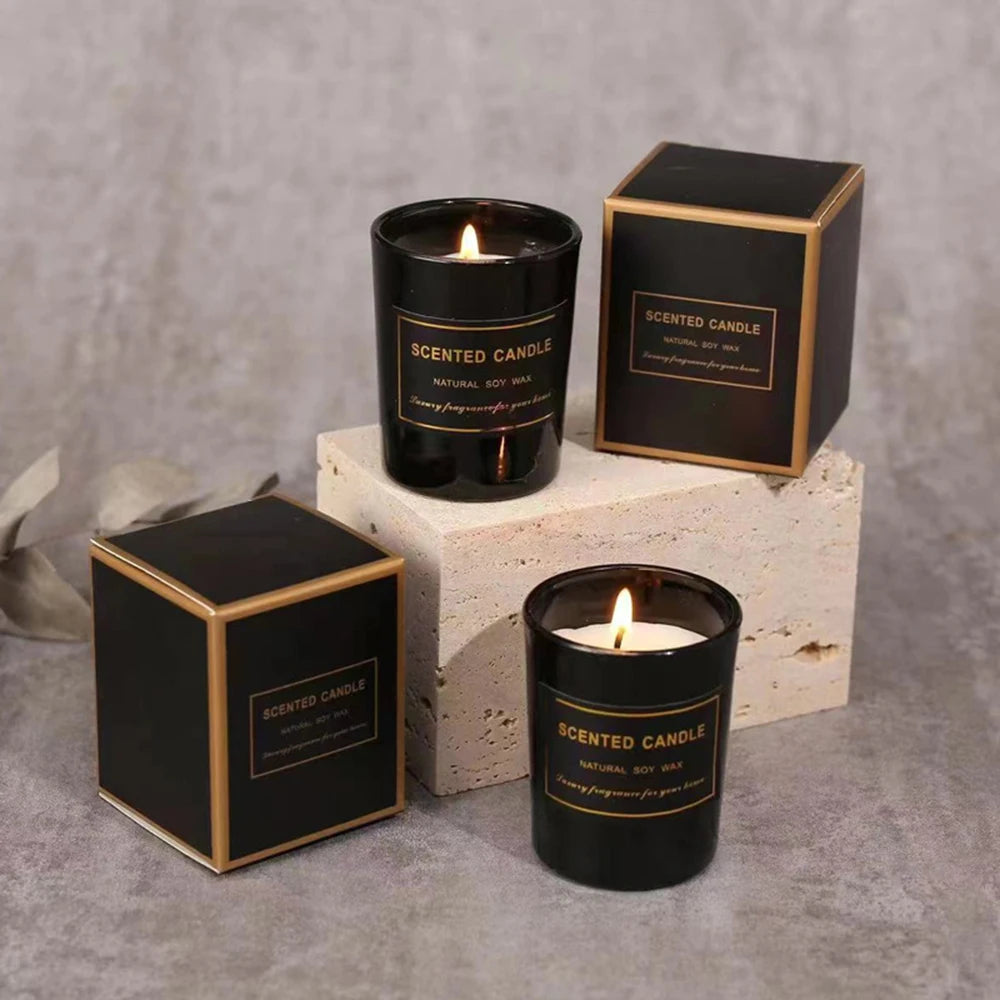 Indulge in Serenity: Handcrafted Scented Candles for a Romantic Atmosphere - Perfect Aromatherapy Gift for Home Decoration