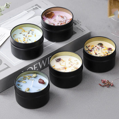 Indulge in Luxury with Our Crystal Scented Candles - High-End Soy Wax Candles in Elegant Iron Cans, Perfect for Aromatherapy and Gifting