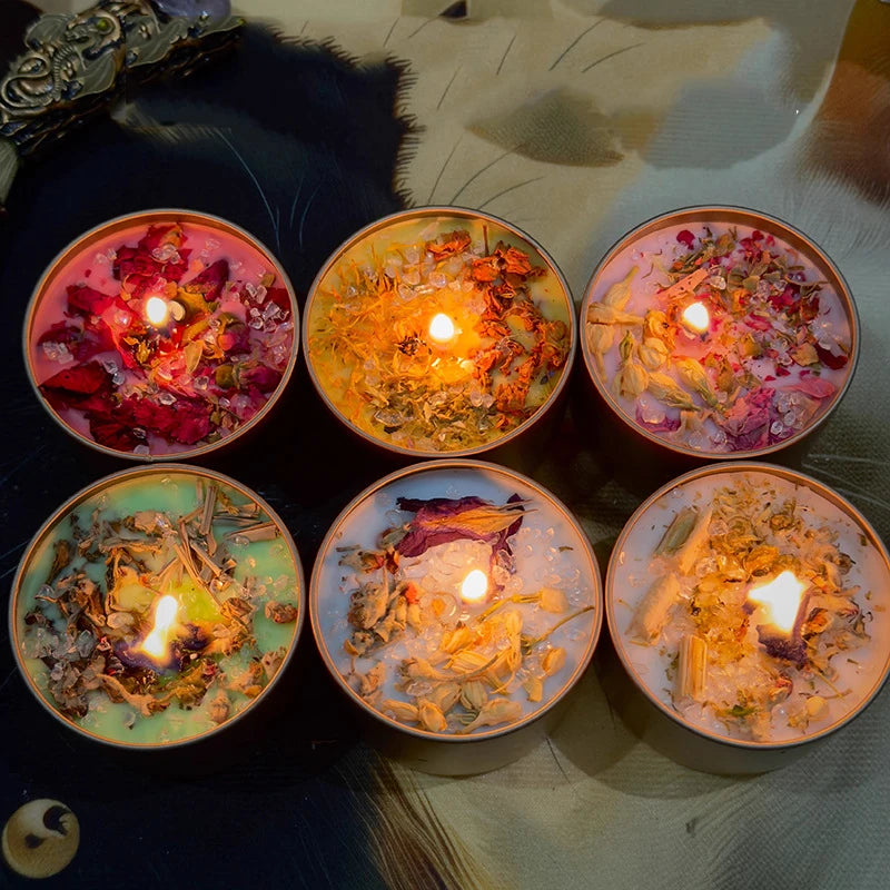 Indulge in Luxury with Our Crystal Scented Candles - High-End Soy Wax Candles in Elegant Iron Cans, Perfect for Aromatherapy and Gifting