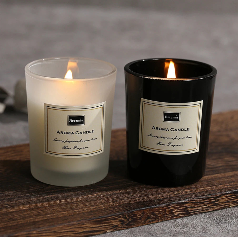 Indulge in Serenity: Handcrafted Scented Candles for a Romantic Atmosphere - Perfect Aromatherapy Gift for Home Decoration