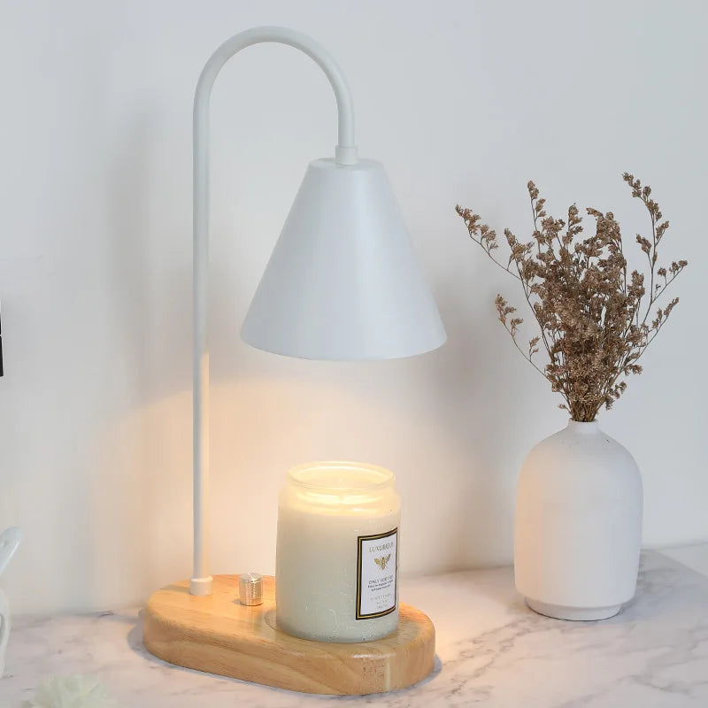Elegant Electric Candle Warmer with Adjustable Height - Stylish Aromatherapy Table Lamp for Home Decor