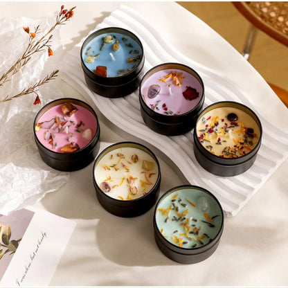Indulge in Luxury with Our Crystal Scented Candles - High-End Soy Wax Candles in Elegant Iron Cans, Perfect for Aromatherapy and Gifting