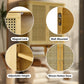 Stylish Bamboo Bathroom Wall Cabinet - Elegant Over-the-Toilet Storage with 3 Shelves and Double Doors for Kitchen and Bathroom Essentials