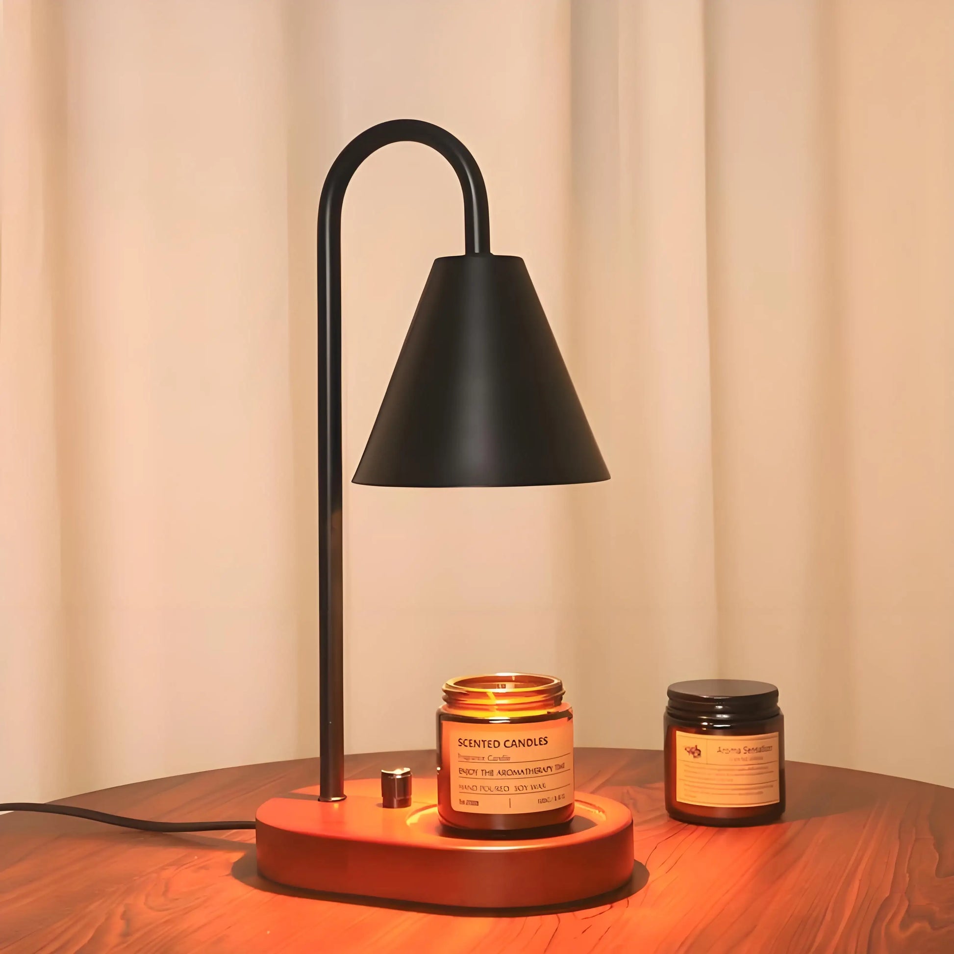 Elegant Electric Candle Warmer with Adjustable Height - Stylish Aromatherapy Table Lamp for Home Decor
