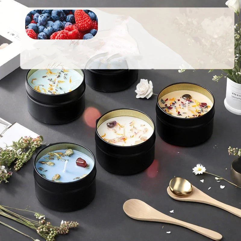 Indulge in Luxury with Our Crystal Scented Candles - High-End Soy Wax Candles in Elegant Iron Cans, Perfect for Aromatherapy and Gifting