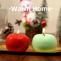 Delightful 2Pcs Red and Green Apple Scented Candles - Perfect for Christmas, New Year, and Birthdays!