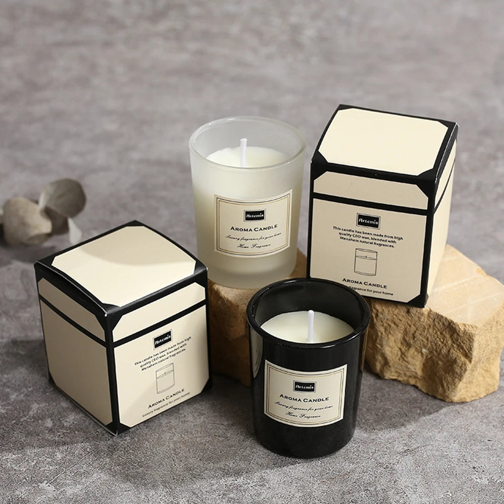 Indulge in Serenity: Handcrafted Scented Candles for a Romantic Atmosphere - Perfect Aromatherapy Gift for Home Decoration