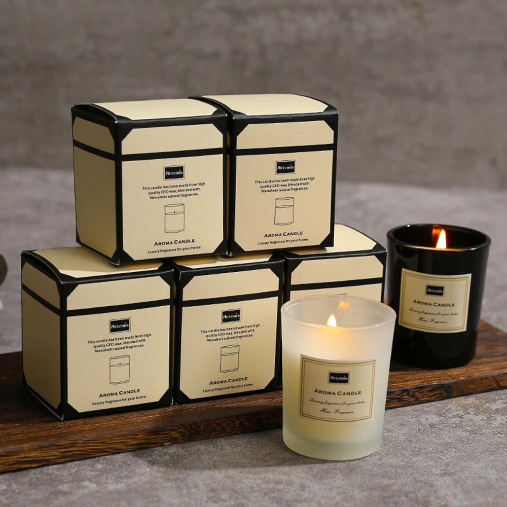 Indulge in Serenity: Handcrafted Scented Candles for a Romantic Atmosphere - Perfect Aromatherapy Gift for Home Decoration